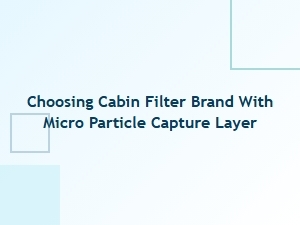 Selecting a Cabin Filter with a Micro Particle Layer